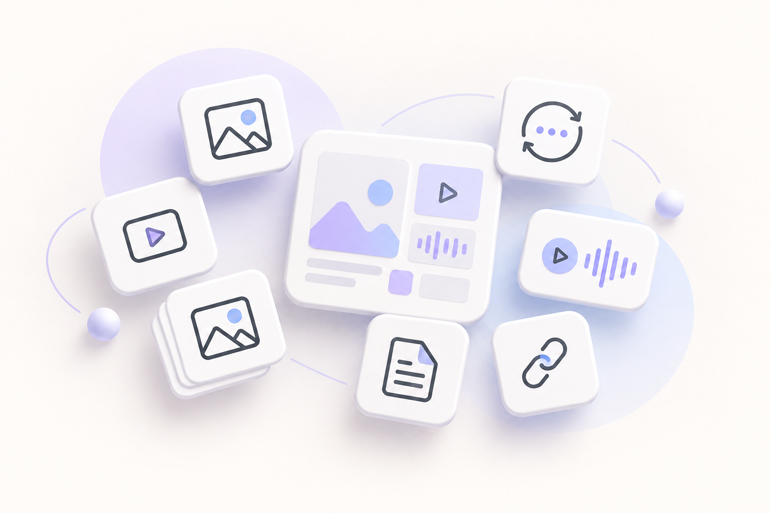 Illustration of media formats supported by Onny